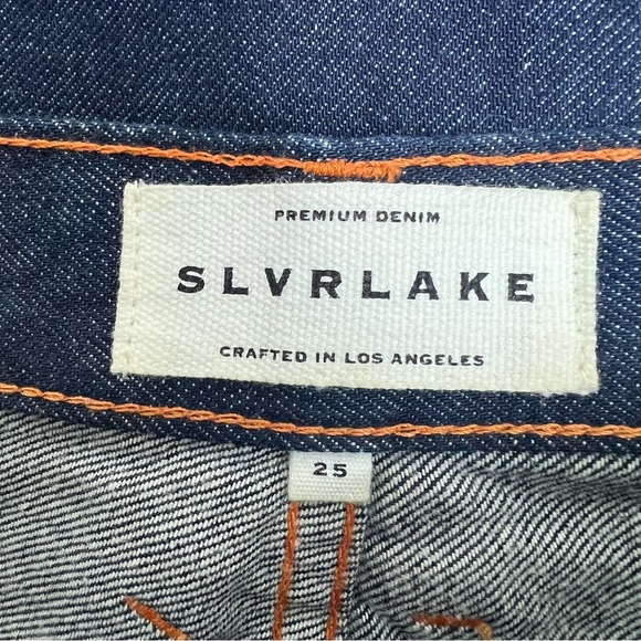 SLVRLAKE | London Jeans High Rise Straight Leg Dark Wash Size 25 - Picture 7 of 9